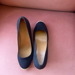 J Crew navy espadrilles - Sz 8.5 - never worn